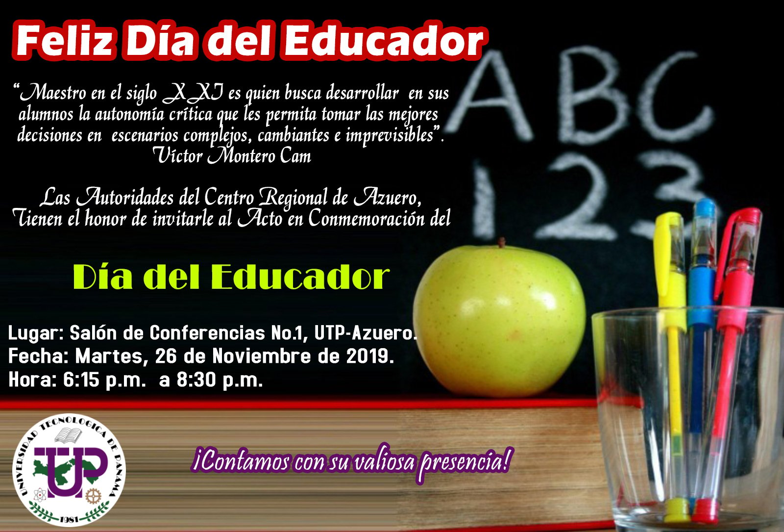 Acto en Conmemoración al Día del Educador Centro Regional de Azuero