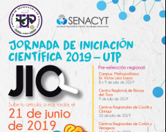 Afiche Promocional de la Jornada de Iniciación Científica (JIC) en Azuero.